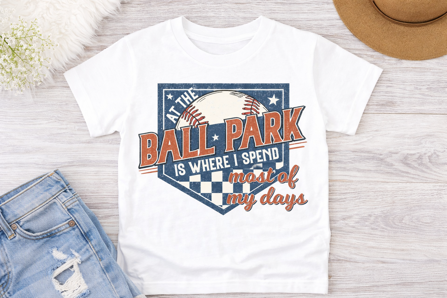 At the Ballpark is where I spend most of my days T-Shirt