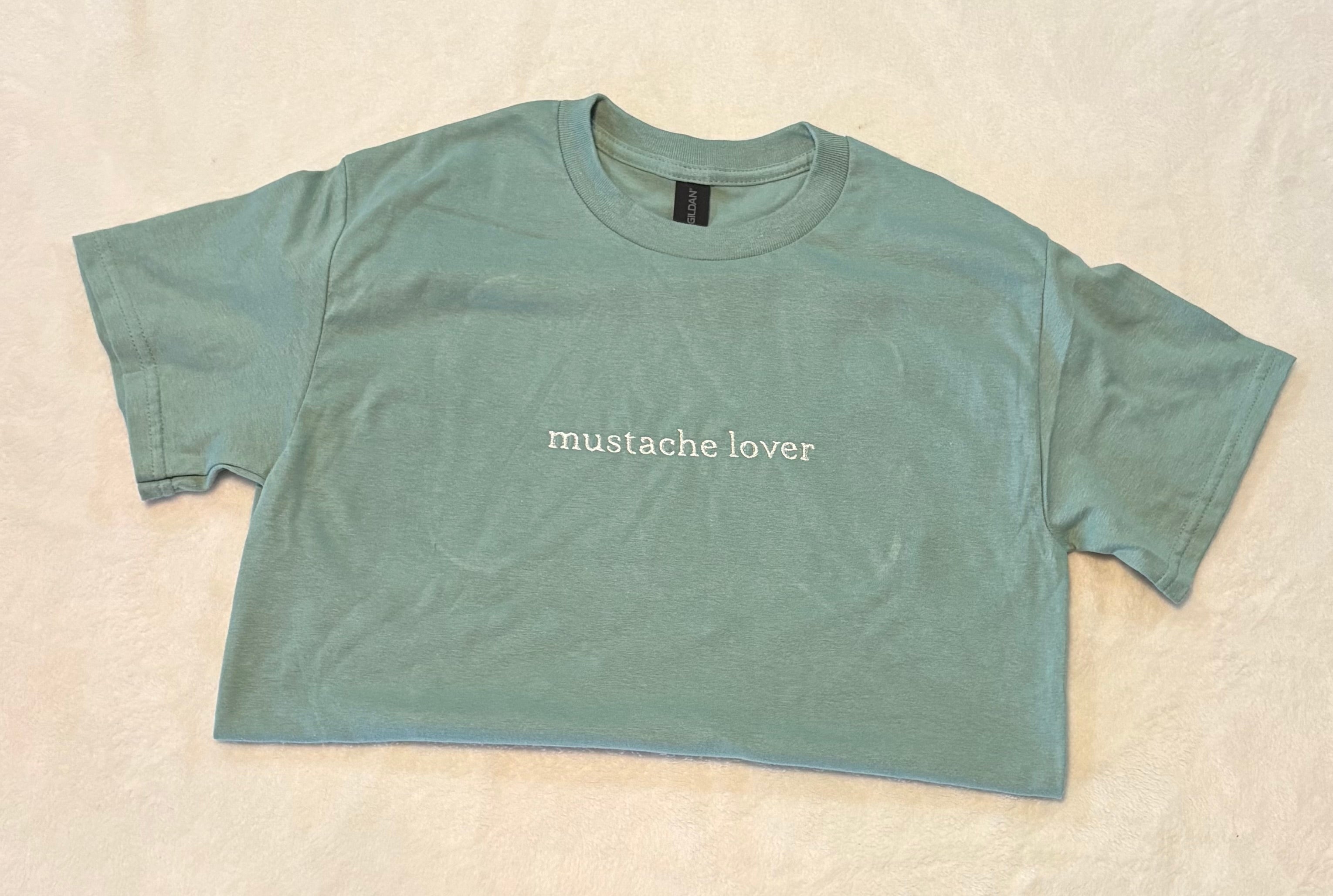 Mustache Lover T-Shirt Embroidered