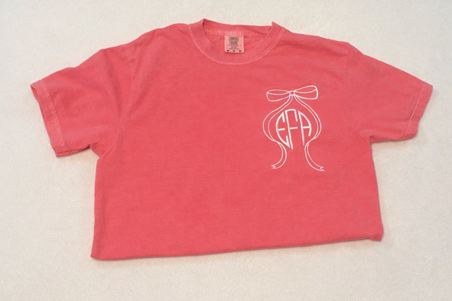 Custom Embroidery Ribbon Monogram