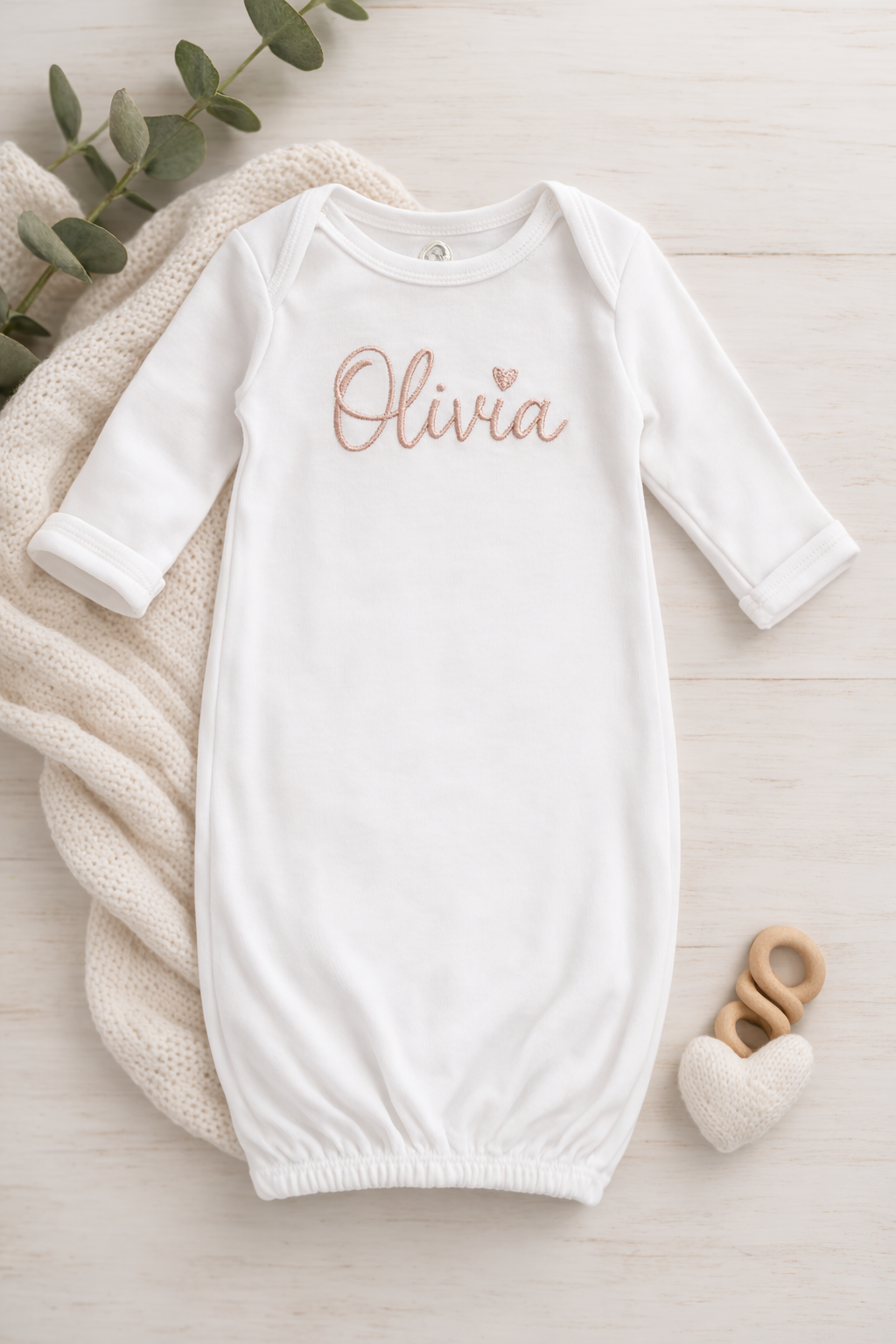 Custom Embroidered Gown